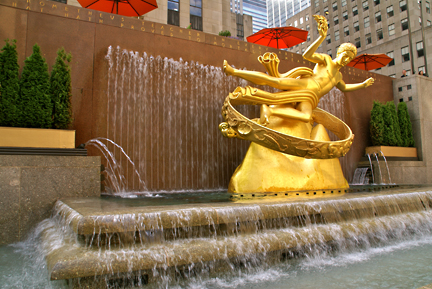 Rockefeller Center waterfall 