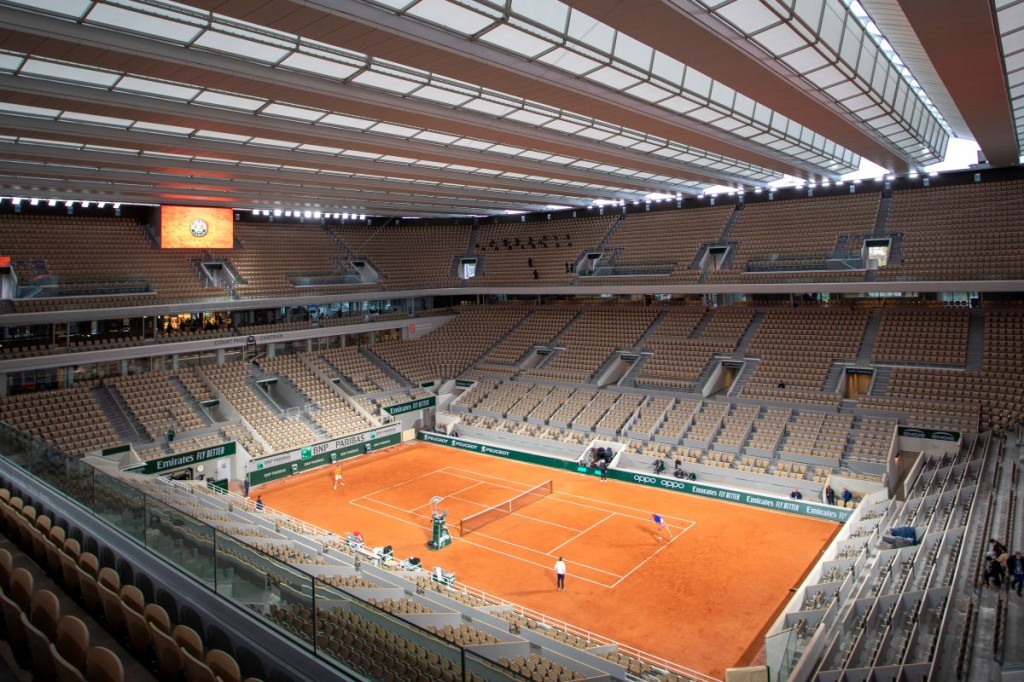 The new roof at Roland Garros